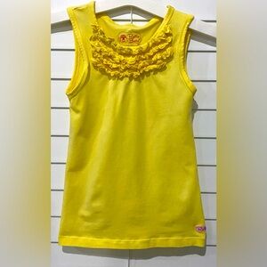 Ruffle Butts Yellow Toddler Girl’s Spring Summer Cotton Tank Top Shirt 4T